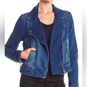 Blank NYC Denim Medium Wash Moto Jacket